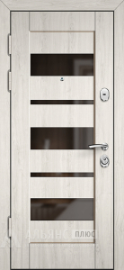 Уличная входная дверь эмаль белоснежная термо №34 внутренняя - фото