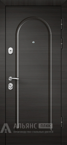 Глухая дверь Экошпон черного цвета №25 внешняя - фото