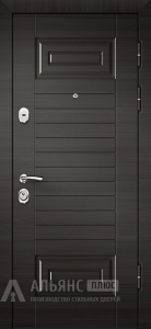 Термо-дверь для квартиры цвет черный софт №5 внешняя - фото