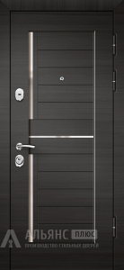 Черная дверь с повышенной звукоизоляцией №41 внешняя - фото