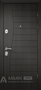 Недорогая дверь для квартиры с покрытием «Гладкий антрацит» №9 внешняя - фото