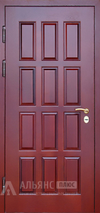 Коричневая стальная дверь с термоизоляцией и накладным уплотнителем №13 внутренняя - фото