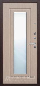 Входная дверь с терморазрывом под покраску с зеркалом №123 внутренняя - фото