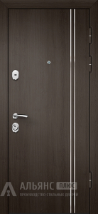 Входная дверь с отделкой МДФ венге в стиле модерн для вашего дома №73 внешняя - фото