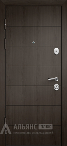 Антивандальная дверь с филенчатым ламинатом цвета орех №8 внутренняя - фото