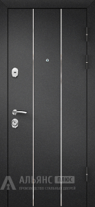 Уличная входная дверь в частный дом в стиле Модерн с защитой от сквозняков №46 внешняя - фото