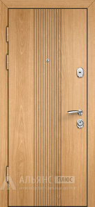 Утепленная дверь с полимерной покраской и отделкой из сосны внутренней стороны №63 внутренняя - фото