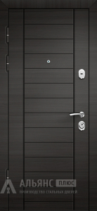 Термо-дверь для квартиры цвет черный софт №5 внутренняя - фото