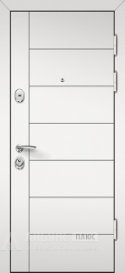 Стальная дверь с покрытием Кварц / белый софт №32 внешняя - фото