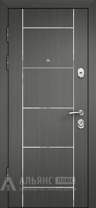 Правая гладкая дверь с терморазрывом под белую эмаль №2 внутренняя - фото