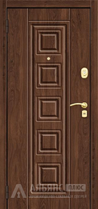 Дизайнерская черная входная дверь с молдингом №39 внутренняя - фото