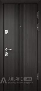 Глухая квартирная дверь черная №21 внешняя - фото