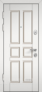 Одностворчатая входная дверь белый софт №57 внутренняя - фото